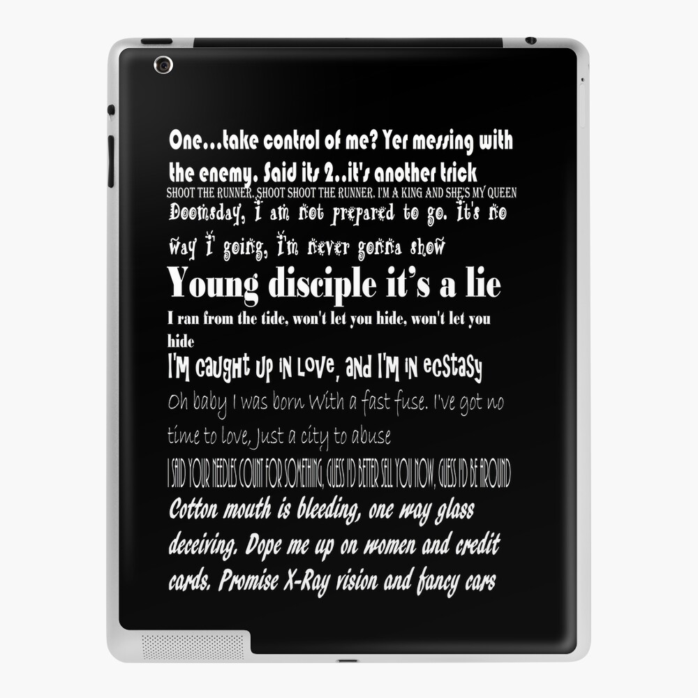 Kasabian Lyrics Ipad Case Skin By Freyamccauley Redbubble