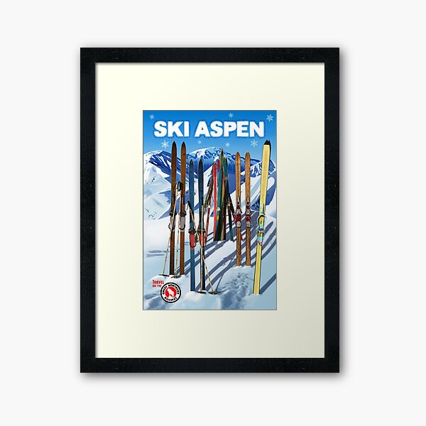 Item preview, Vintage-Style Ski Aspen Travel Poster designed and sold by travelwitheric.
