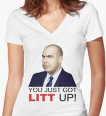 Louis Litt Women's Fitted V-Neck T-Shirt