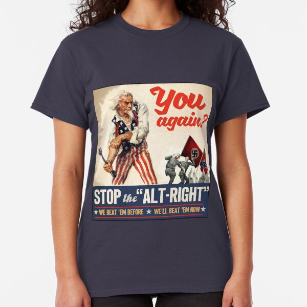 Antifa - Stop the Alt Right - Anti Trump Classic T-Shirt