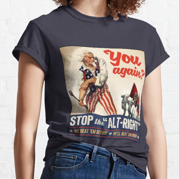 Antifa - Stop the Alt Right - Anti Trump Classic T-Shirt