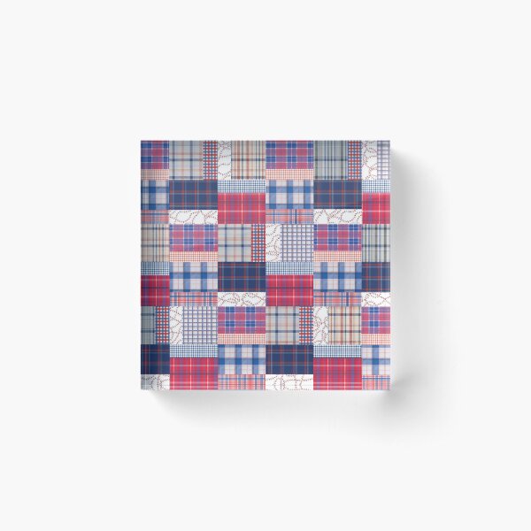 Baseball Patchwork Acrylic Block