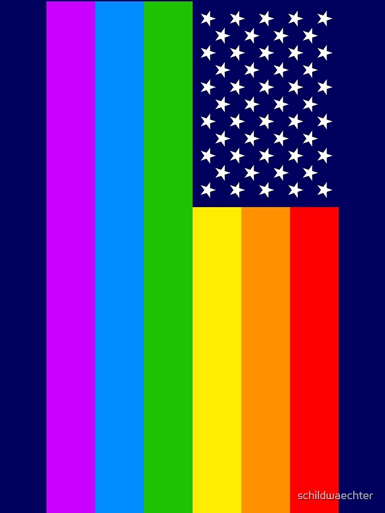 Gay USA Rainbow Flag - American LGBT Stars and Stripes von schildwaechter