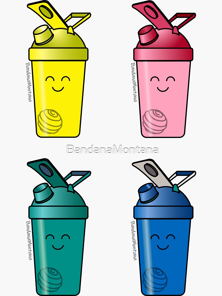 Protein Shaker Cup Illustration Sticker for Sale by BandanaMontana