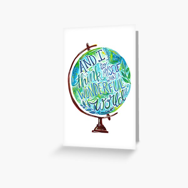 Item preview, Vintage Globe Wanderlust Typography - Wonderful World designed and sold by Kit Cronk.