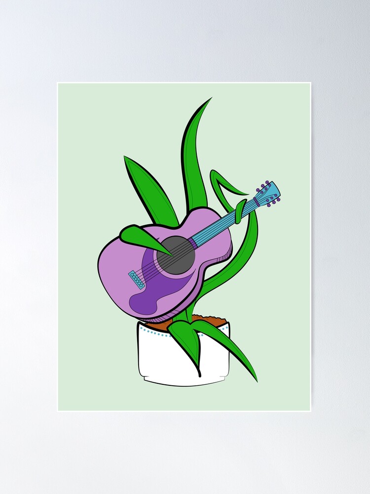 Alternate view of Guitar Playing Plant Poster