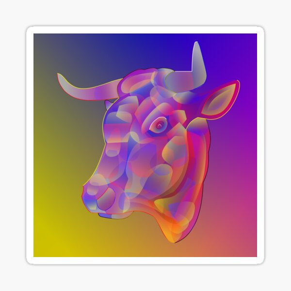 "Determination" - spirit animal bull Sticker