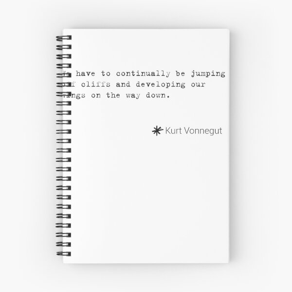 Item preview, Vonnegut Quote - Learning to Fly on the Way Down designed and sold by UnlikelyDuo.