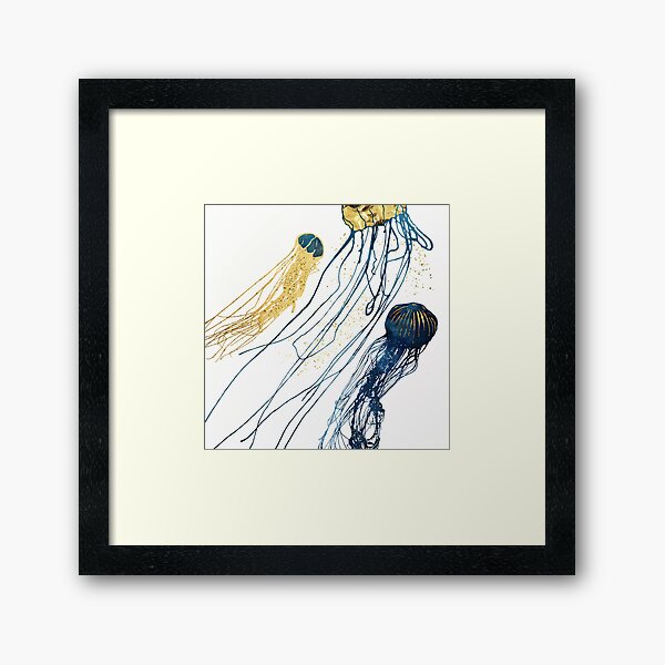 Metallic Jellyfish II Framed Art Print