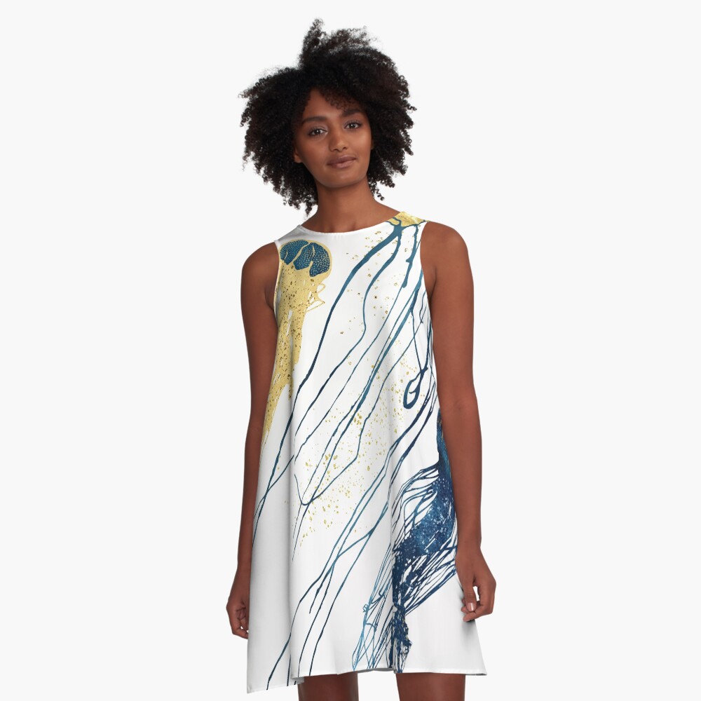 Metallic Jellyfish II A-Line Dress