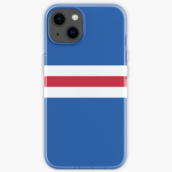 Glasgow Rangers Colours Bar Design iPhone Soft Case