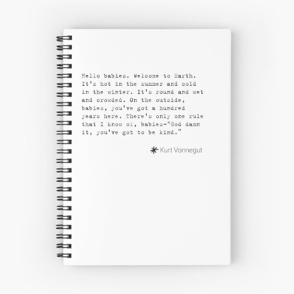Item preview, Vonnegut - Only rule is to be Kind designed and sold by UnlikelyDuo.