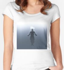 best fan art goku ultra instinct Women's Fitted Scoop T-Shirt