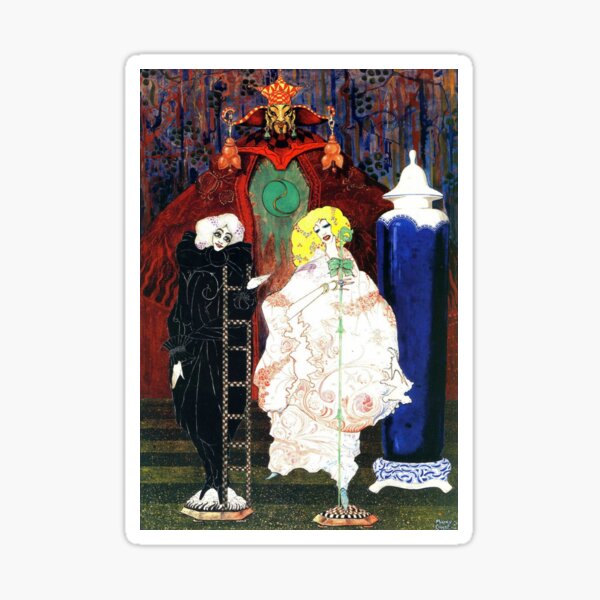 The Shepherdess and the Chimney Sweep - Harry Clarke Sticker