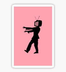 Zombie TV Guy by Chillee Wilson Sticker