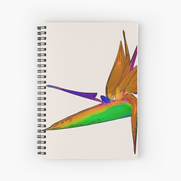 Tropical Bird Of Paradise Watercolor Spiral Notebook