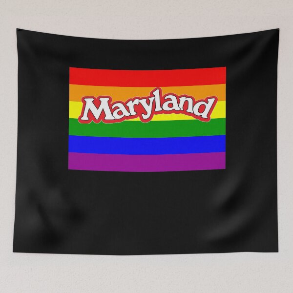 Item preview, Maryland Gay Pride Shirt - Maryland LGBT Rainbow Flag Shirt - Maryland Gay Pride designed and sold by Galvanized.