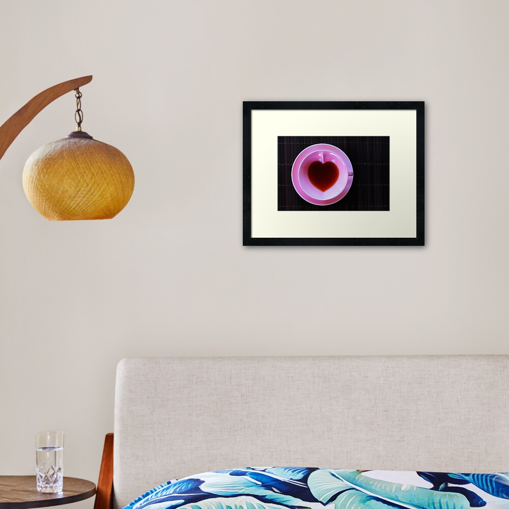 Love teacup Framed Art Print