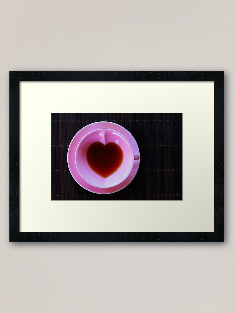 Alternate view of Love teacup Framed Art Print