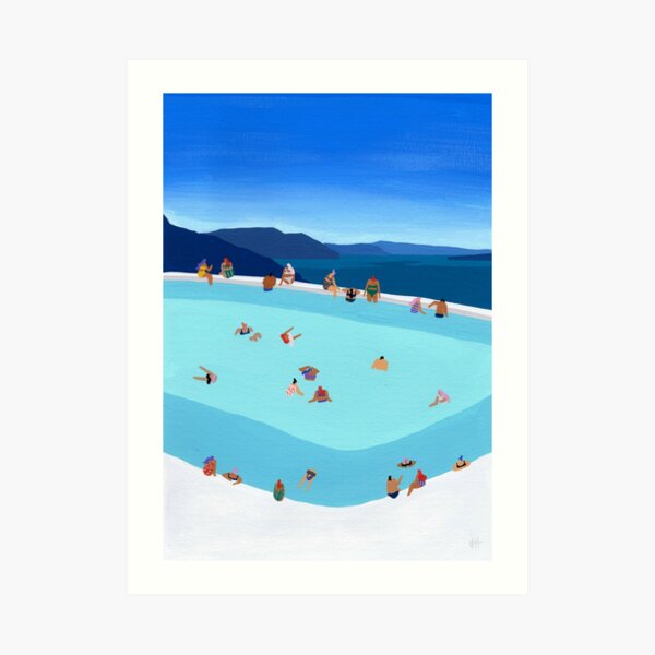 Santorini summer Art Print