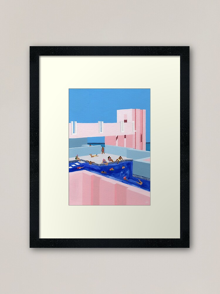 Alternate view of Spain Pool Framed Art Print