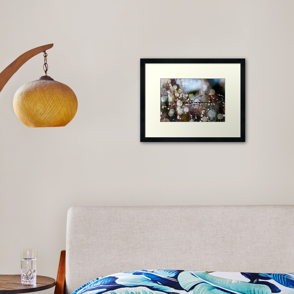 Rain drops Framed Art Print