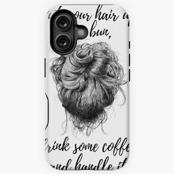 Vista previa del artículo con la obra «Recógete el pelo en un moño, tómate un café y acaríciatelo.», diseñado y vendido por Bruin2Jumbo.