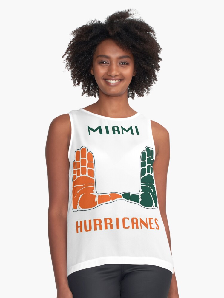 miami hurricanes sleeveless hoodie