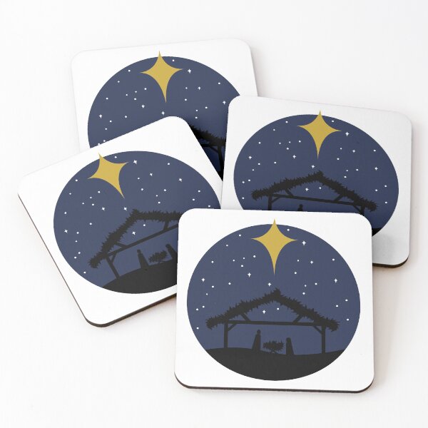 Item preview, night scene,christmas holidays,stars,blue sky,hut,man and a woman,one yellow star shining bright on sky,stars twinkling,star resembles to christ,stars shining like diamonds designed and sold by Urban Binge.