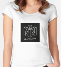 Camiseta entallada de cuello ancho Nintendo 64 japonés