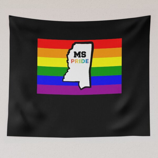 Item preview, Mississippi Gay Pride Shirt - Mississippi LGBT Rainbow Flag Shirt - Mississippi Gay Pride designed and sold by Galvanized.