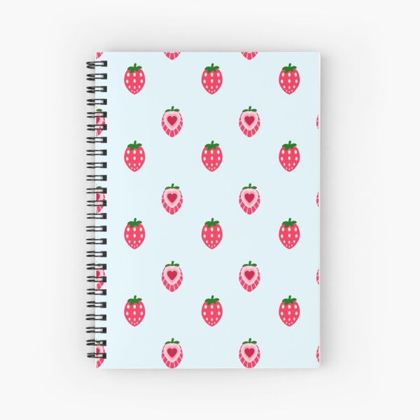 Strawberry Tiles Spiral Notebook