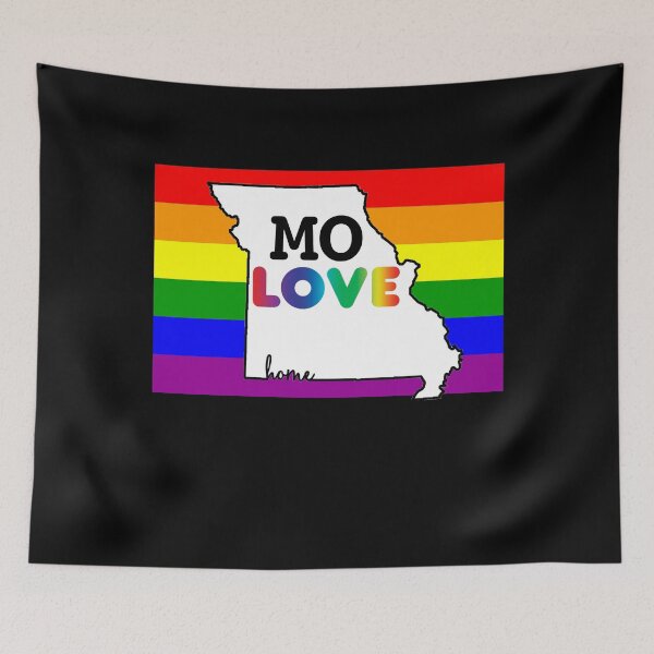 Item preview, Missouri Gay Pride Shirt - Missouri LGBT Rainbow Flag Shirt - Missouri Gay Pride designed and sold by Galvanized.