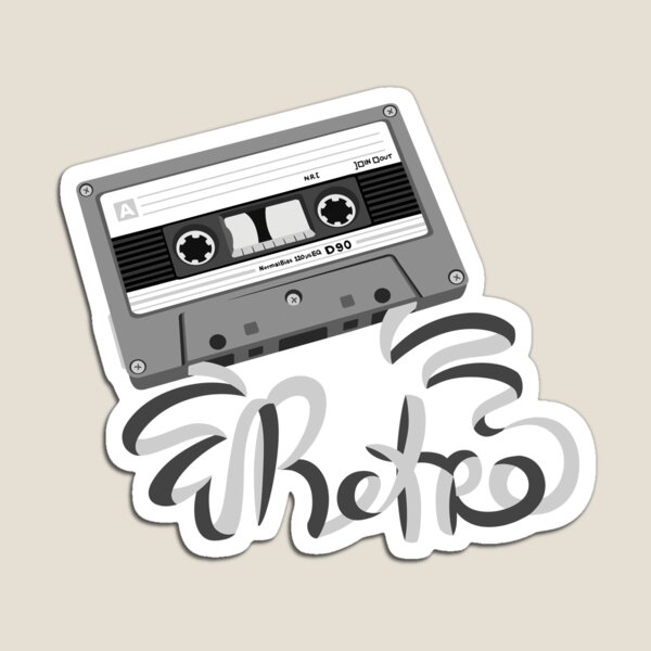 Aperçu de l'œuvre Cassette - Retro (Niveaux de gris) créée et vendue par SnoringDragon.
