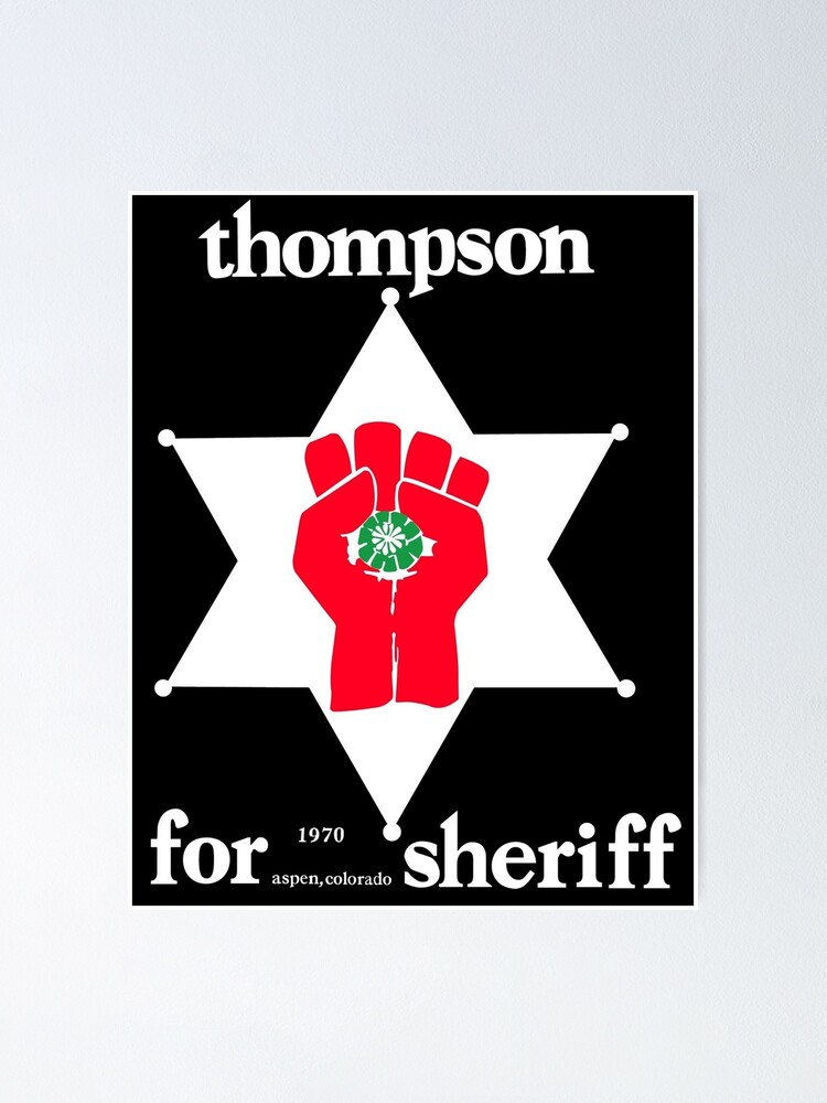 Hunter S Thompson For Sheriff Vintage Style Textured Campaign Poster Free Ship 
