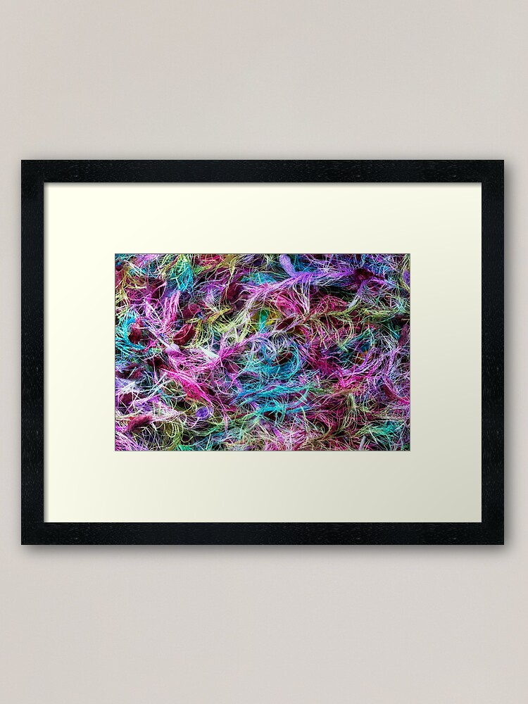 Alternate view of A macro photo of some fine cotton treads Framed Art Print