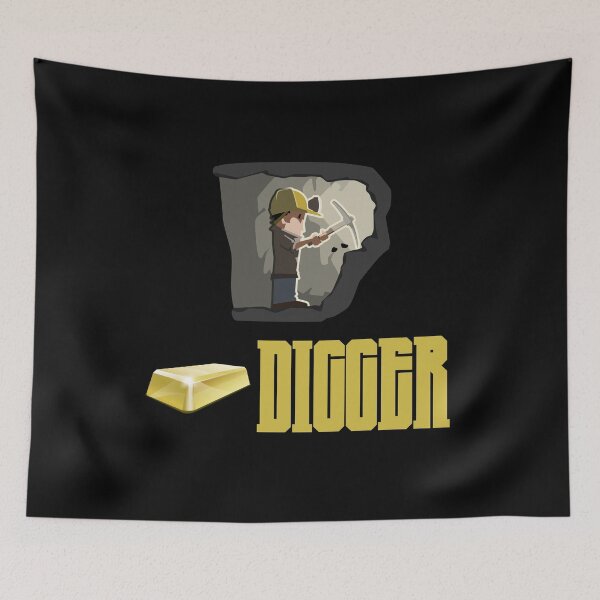 Item preview, Gold Digger Nugget Mining Gold Bar Miners  designed and sold by Creekman Designs.