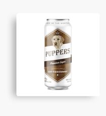 Puppers, offiziell Wayne's Lieblingsbier. Leinwanddruck