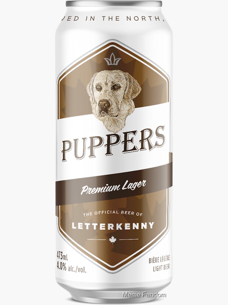 "Puppers, Officially Wayne's favourite beer." Sticker for Sale by
