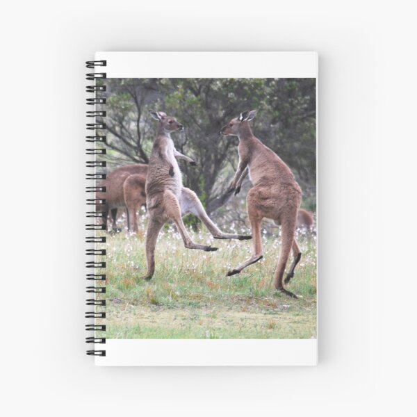 Kangaroos tail standing Spiral Notebook