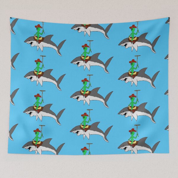 Item preview, Space Dude alien shark rodeo designed and sold by Emily Patterson.