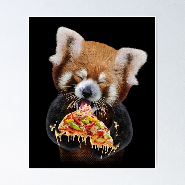 Panda Pizza Posters for Sale | Redbubble