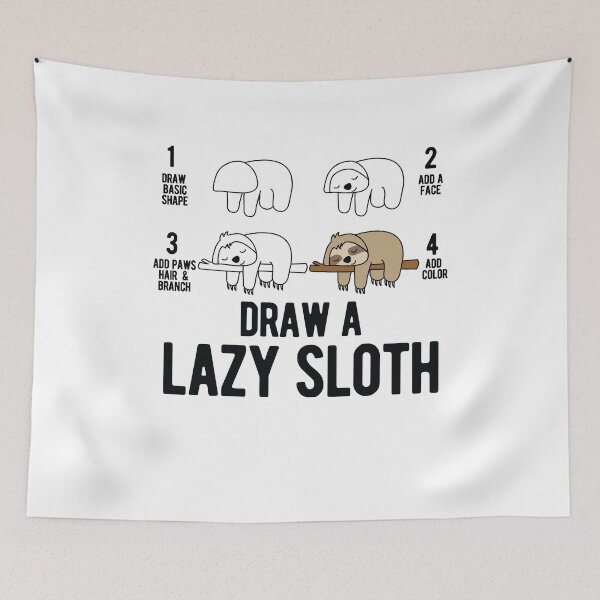 Item preview, Draw a lazy Sloth fun animal step by step painting designed and sold by valuestees.