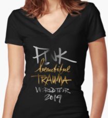 PINK BEAUTIFUL TRAUMA WORLD TOUR 2019 Fitted V-Neck T-Shirt