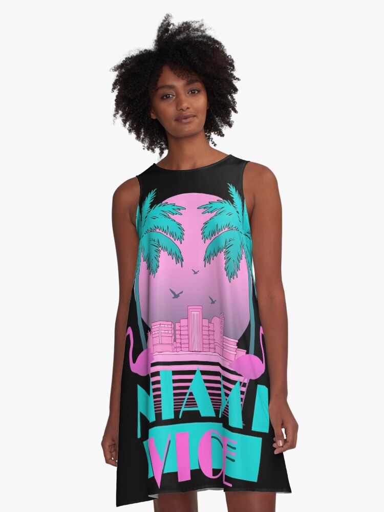 Miami Heat Themed Miami Vice Fitted Dress 