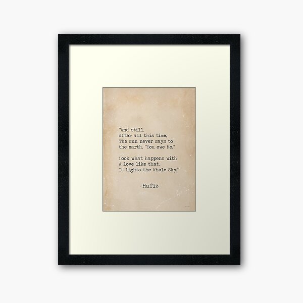 Item preview, Hafiz quote designed and sold by epicpaper quotes.