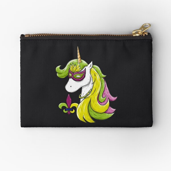 Bolsa de maquillaje de cara de unicornio personalizada, estuche de lápices,  bolsa de accesorios, amante del unicornio, regalos, cumpleaños, niña de