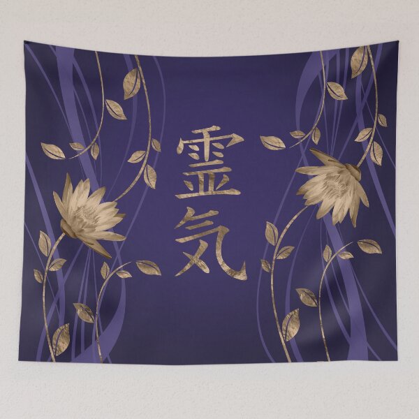 Item preview, Reiki Symbols- Golden lotus on purple designed and sold by Nartissima.