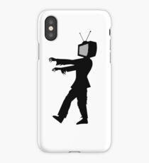 Zombie TV Guy by Chillee Wilson iPhone Case