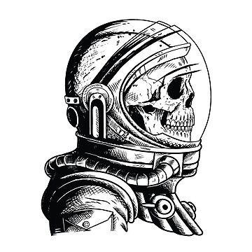 Artwork thumbnail, Skull in an astronaut helmet by SuperSeries